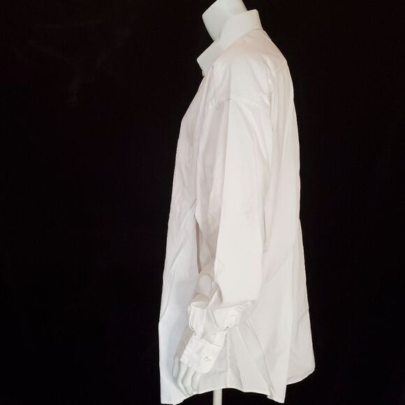 Tommy Hilfiger White Button Down Shirt (17-34) - Picture 3 of 5